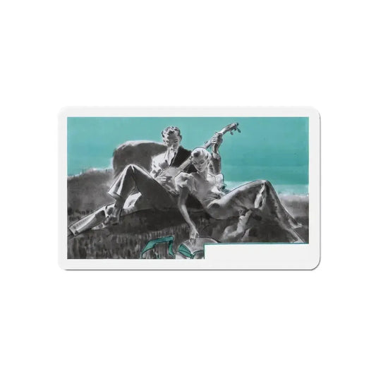 A Dog's Hind Legs (2), The American Magazine, January 1934 (Magazine Illustration) Refrigerator Magnet 6 Inch - The Sticker Space