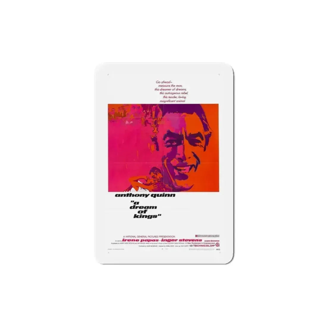 A Dream of Kings 1969 Movie Poster Refrigerator Magnet 4 Inch - The Sticker Space