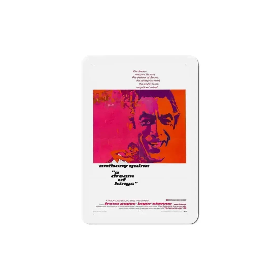 A Dream of Kings 1969 Movie Poster Refrigerator Magnet 5 Inch - The Sticker Space