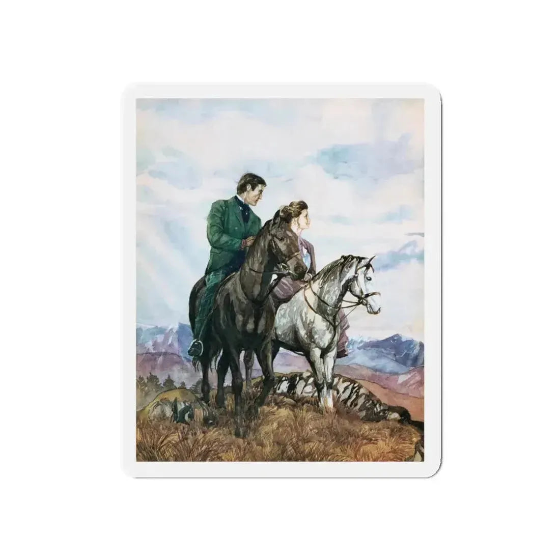 A Falcon For A Queen by Catherine Gaskin, Woman magazine, 1972 (Magazine Illustration) Refrigerator Magnet - The Sticker Space