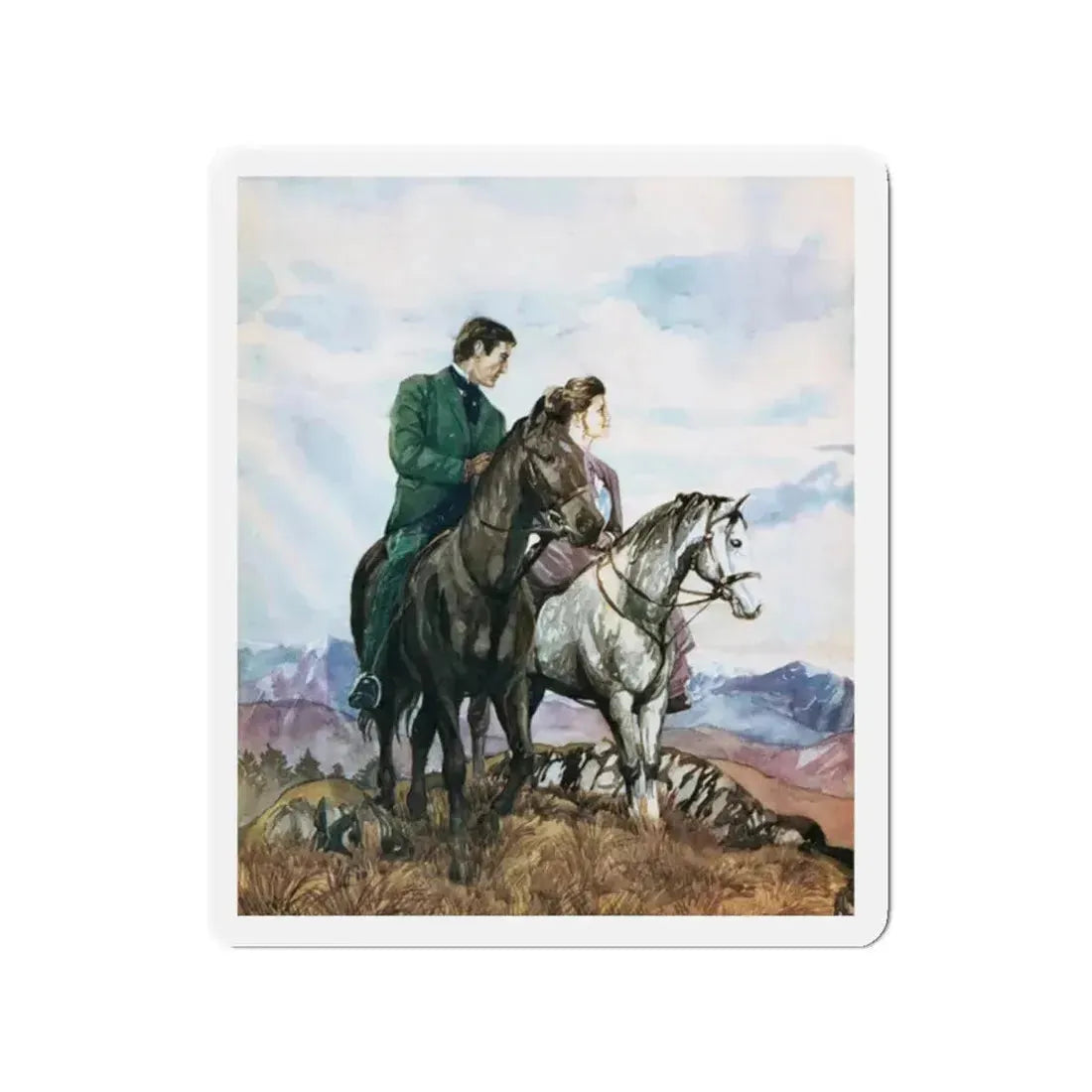 A Falcon For A Queen by Catherine Gaskin, Woman magazine, 1972 (Magazine Illustration) Refrigerator Magnet - The Sticker Space