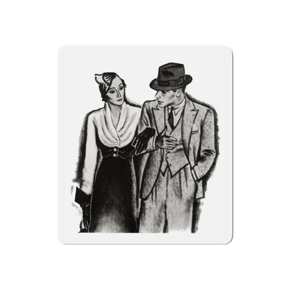 A Family Alliance (1), The Delineator, October 1932 (Magazine Illustration) Refrigerator Magnet-4" x 4"-The Sticker Space