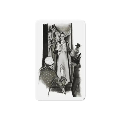 A Family Alliance (2), The Delineator, October 1932 (Magazine Illustration) Refrigerator Magnet 6 Inch Die-Cut - The Sticker Space