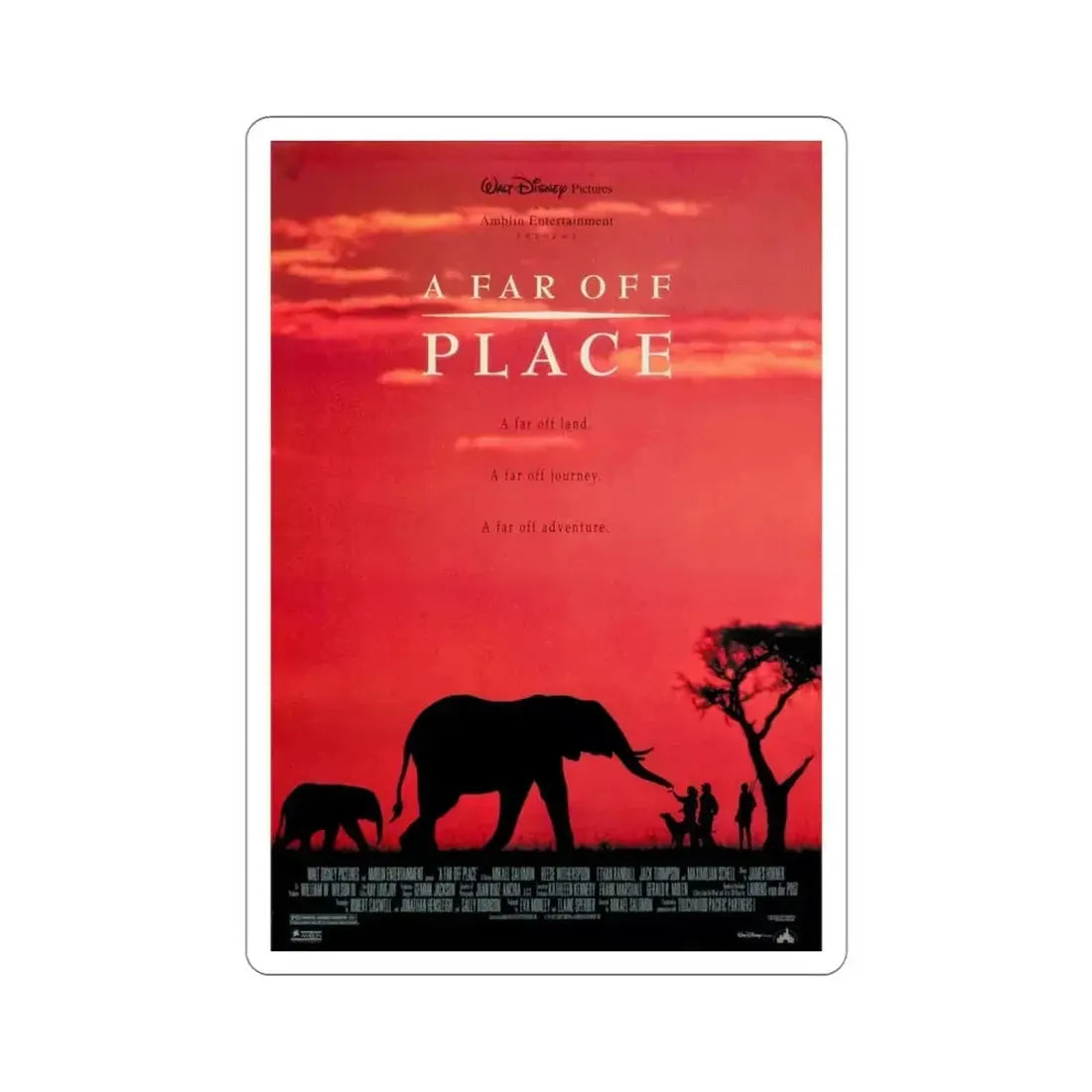 A Far Off Place 1993 Movie Poster STICKER Vinyl Die-Cut Decal 4 Inch - The Sticker Space