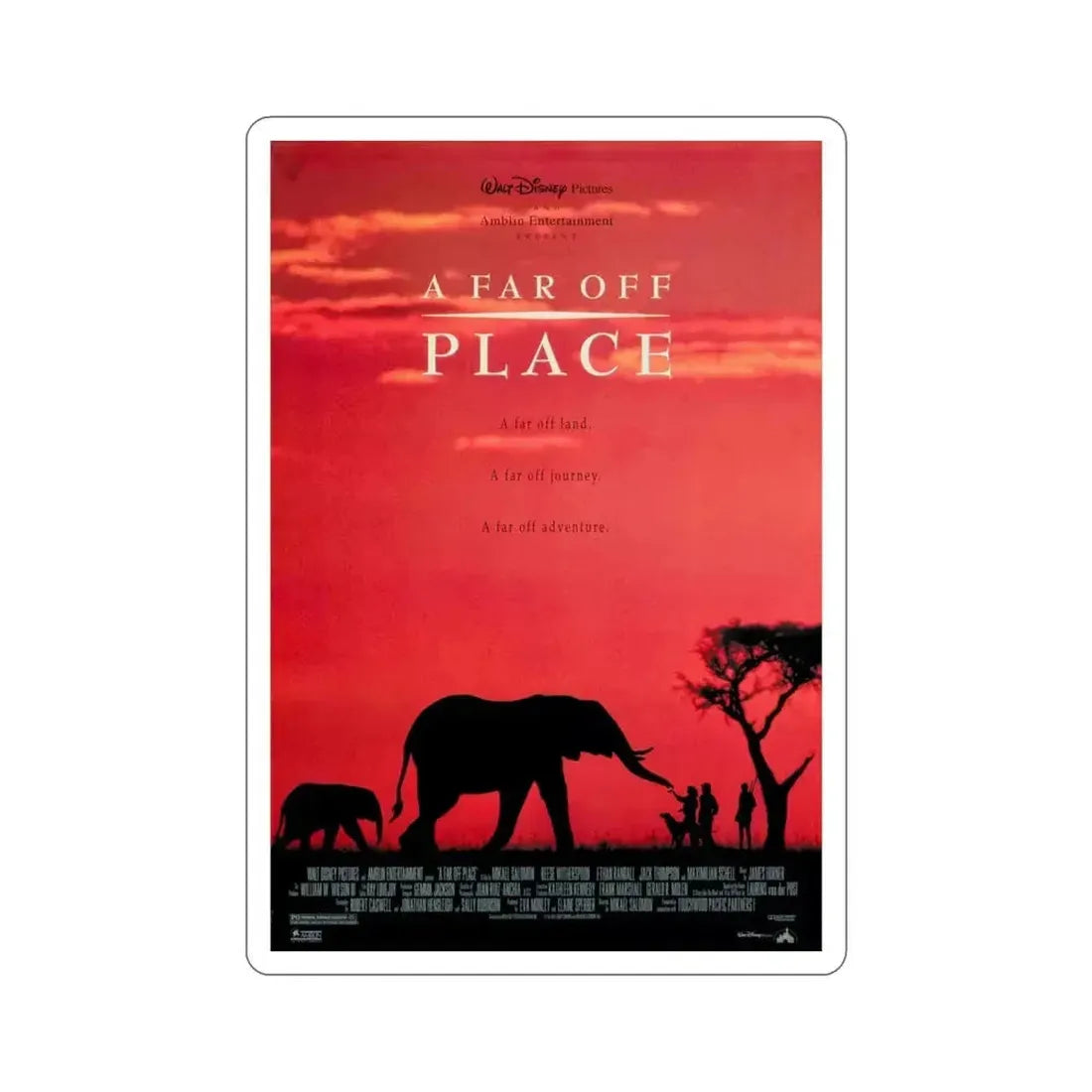 A Far Off Place 1993 Movie Poster STICKER Vinyl Die-Cut Decal 6 Inch - The Sticker Space