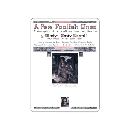 A Few Foolish Ones (1), Redbook, November 1934 (Magazine Illustration) STICKER Vinyl Die-Cut Decal - The Sticker Space