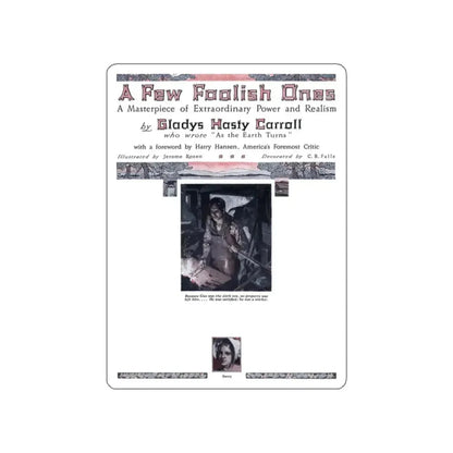 A Few Foolish Ones (1), Redbook, November 1934 (Magazine Illustration) STICKER Vinyl Die-Cut Decal - The Sticker Space