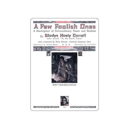 A Few Foolish Ones (1), Redbook, November 1934 (Magazine Illustration) STICKER Vinyl Die-Cut Decal - The Sticker Space