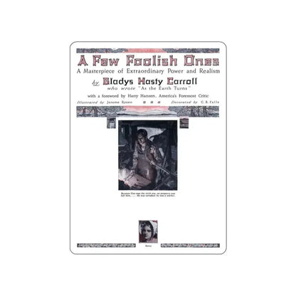 A Few Foolish Ones (1), Redbook, November 1934 (Magazine Illustration) STICKER Vinyl Die-Cut Decal White Die-Cut 3 Inch - The Sticker Space