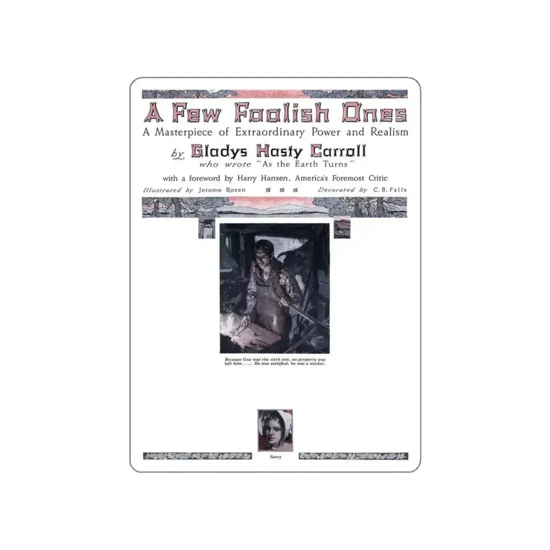 A Few Foolish Ones (1), Redbook, November 1934 (Magazine Illustration) STICKER Vinyl Die-Cut Decal White Die-Cut 4 Inch - The Sticker Space