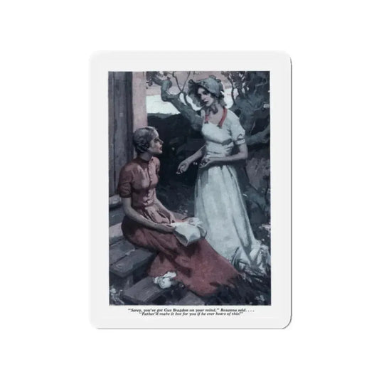 A Few Foolish Ones (4), Redbook, November 1934 (Magazine Illustration) Refrigerator Magnet 2 Inch Die-Cut - The Sticker Space