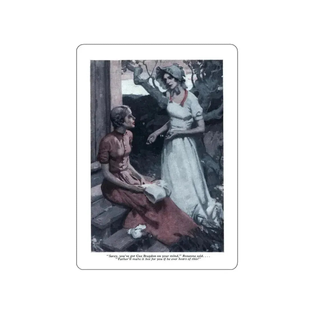 A Few Foolish Ones (4), Redbook, November 1934 (Magazine Illustration) STICKER Vinyl Die-Cut Decal White Die-Cut 4 Inch - The Sticker Space