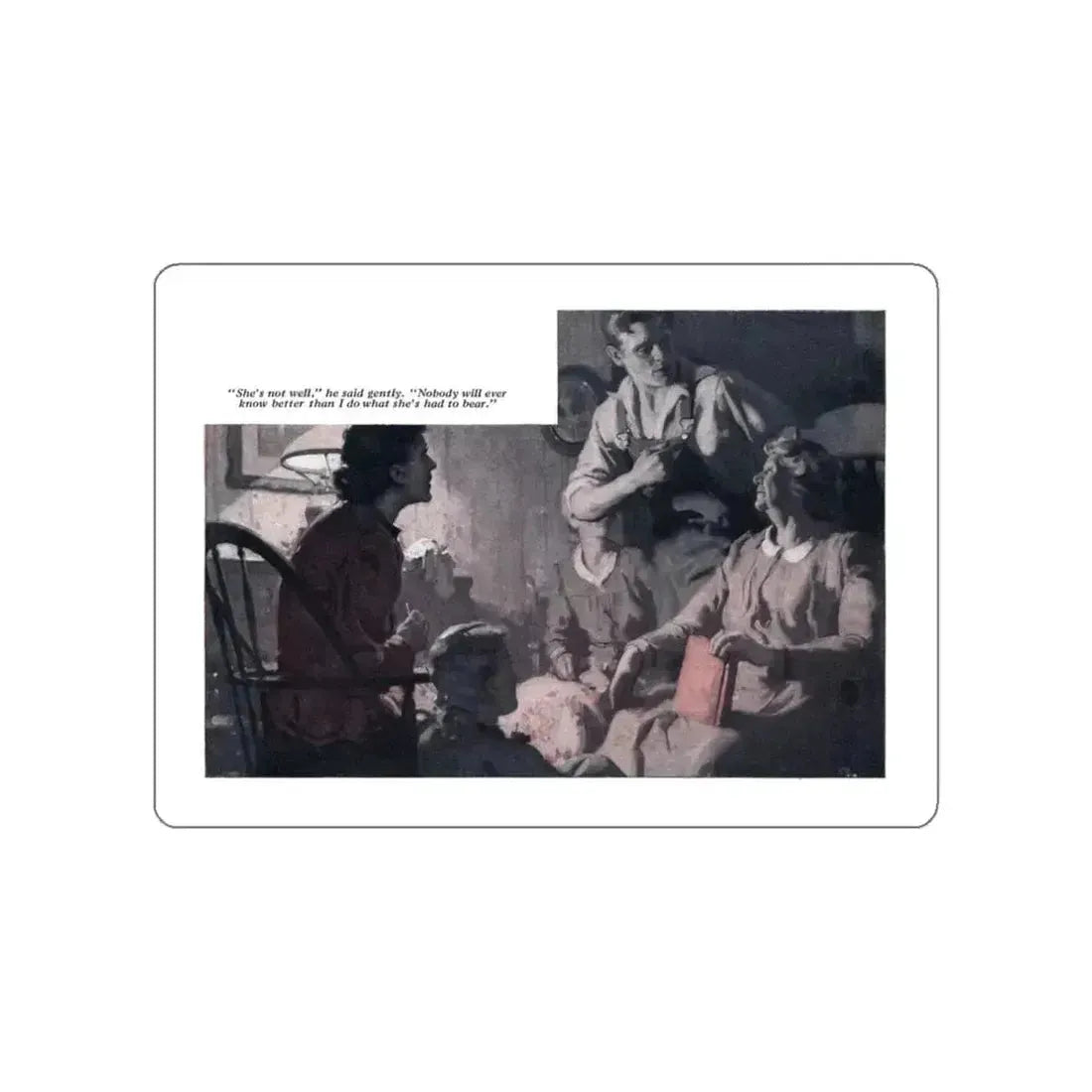 A Few Foolish Ones (8), Redbook, December 1934 (Magazine Illustration) STICKER Vinyl Die-Cut Decal White Die-Cut 3 Inch - The Sticker Space