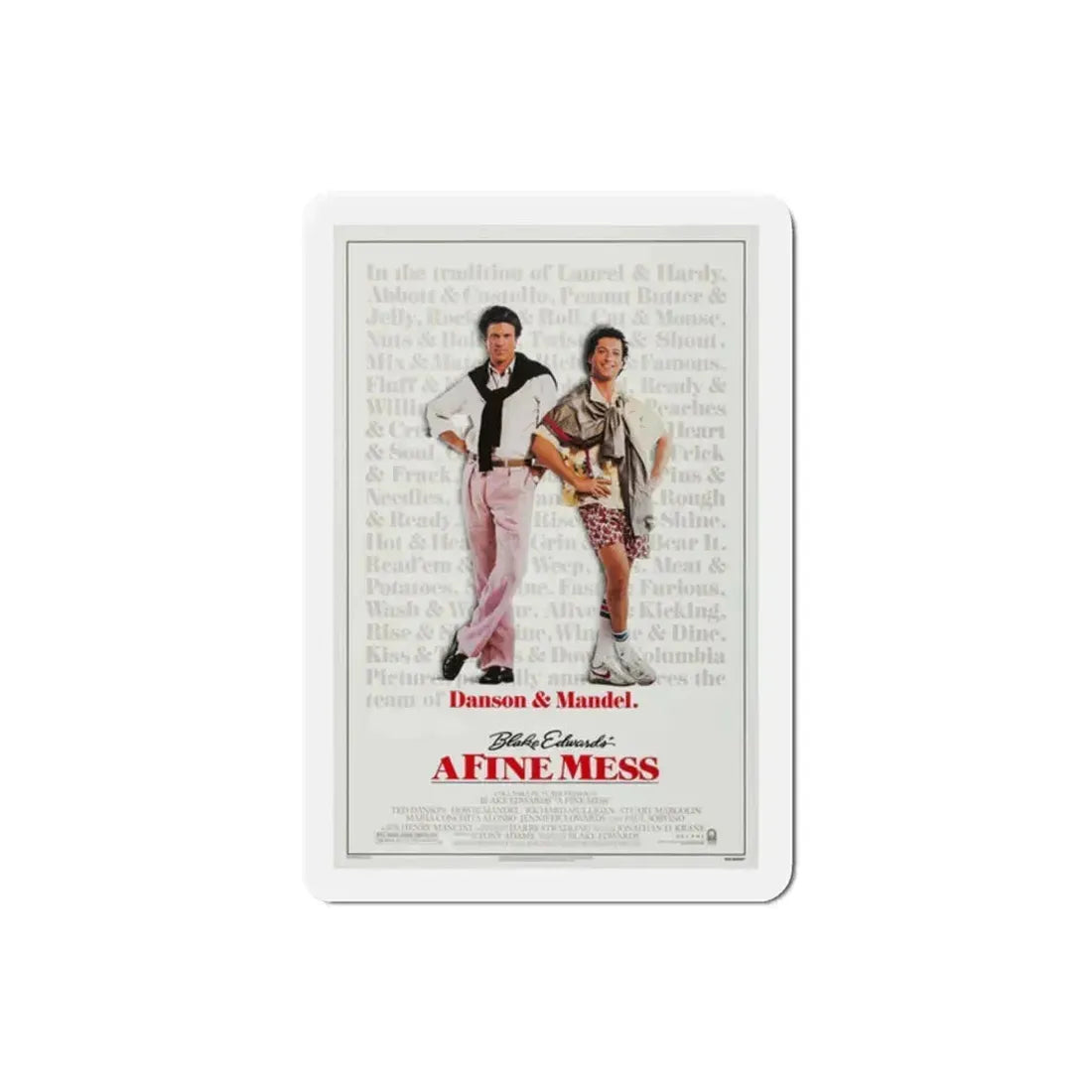 A Fine Mess 1986 Movie Poster Refrigerator Magnet 2 Inch - The Sticker Space