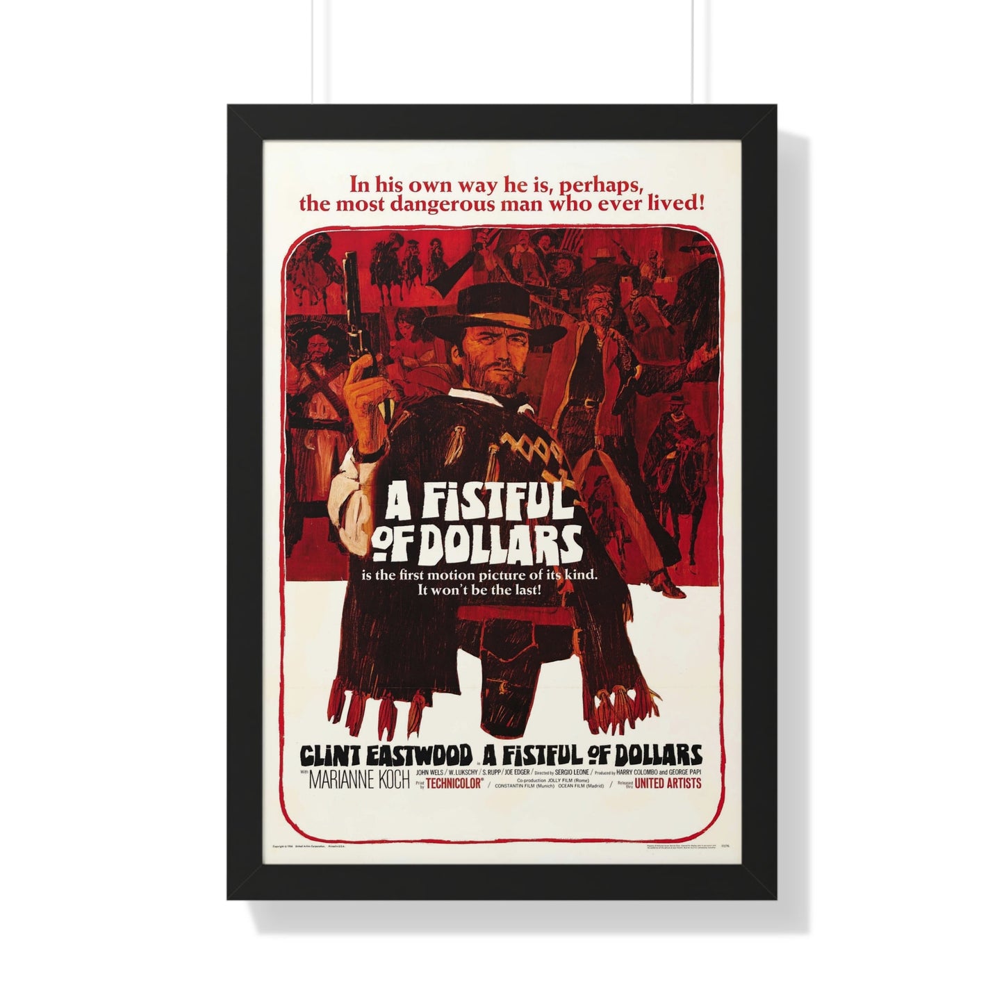 A FISTFUL OF DOLLARS 1964 - Framed Movie Poster-20" x 30"-The Sticker Space