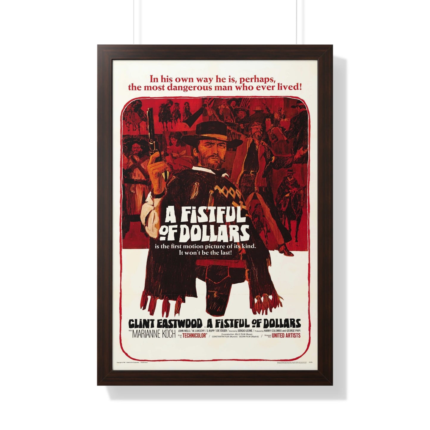 A FISTFUL OF DOLLARS 1964 - Framed Movie Poster-20" x 30"-The Sticker Space