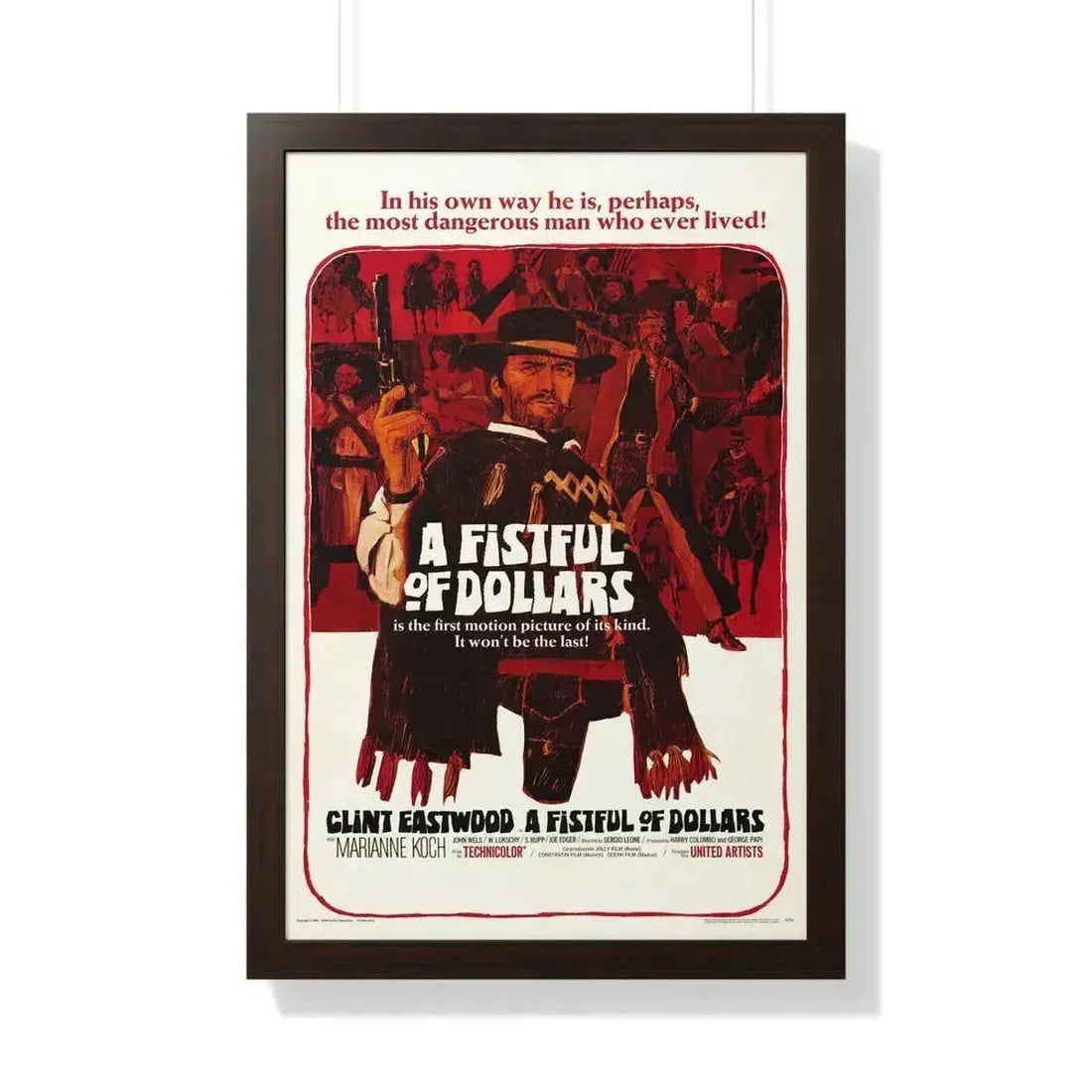 A FISTFUL OF DOLLARS 1964 - Framed Movie Poster - The Sticker Space