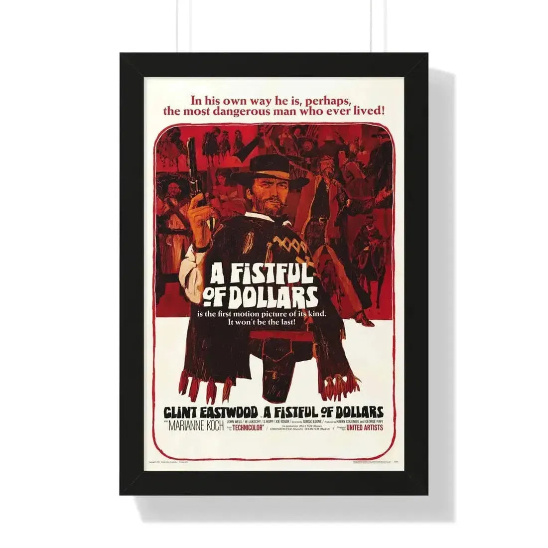 A FISTFUL OF DOLLARS 1964 - Framed Movie Poster - The Sticker Space
