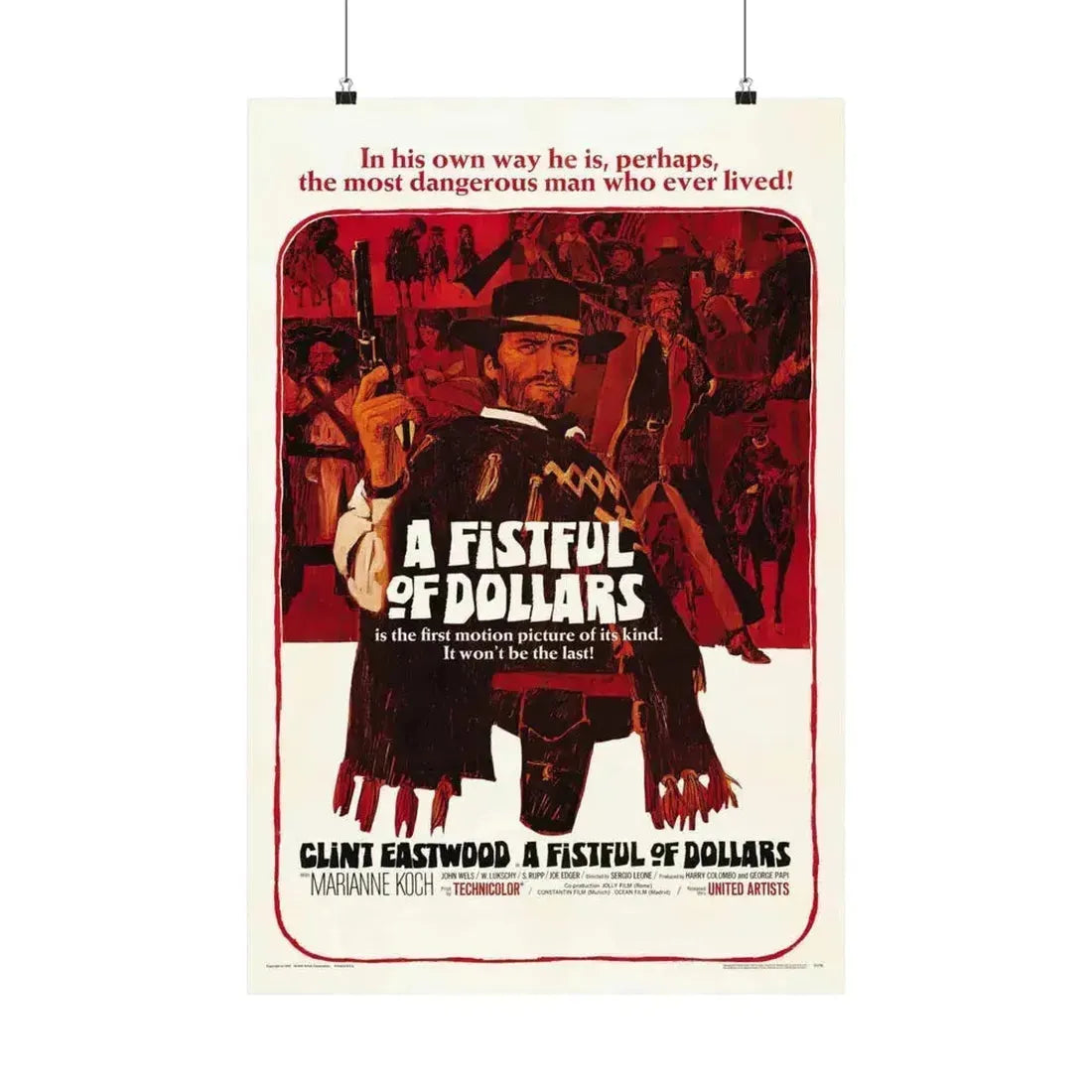 A FISTFUL OF DOLLARS 1964 - Paper Movie Poster 20″ x 30″ Matte - The Sticker Space