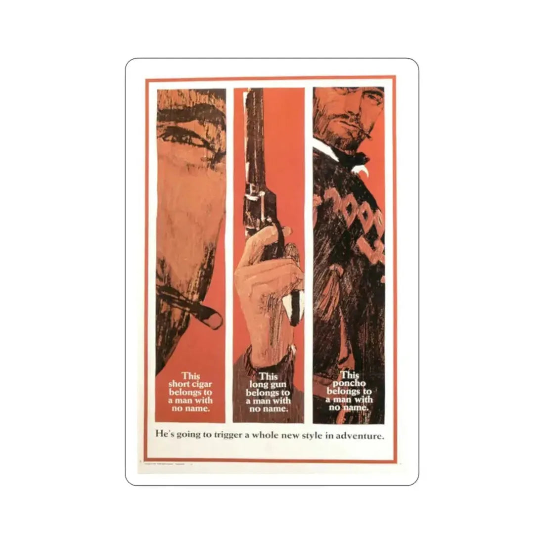 A Fistful of Dollars 1967 Movie Poster STICKER Vinyl Die-Cut Decal 2 Inch - The Sticker Space