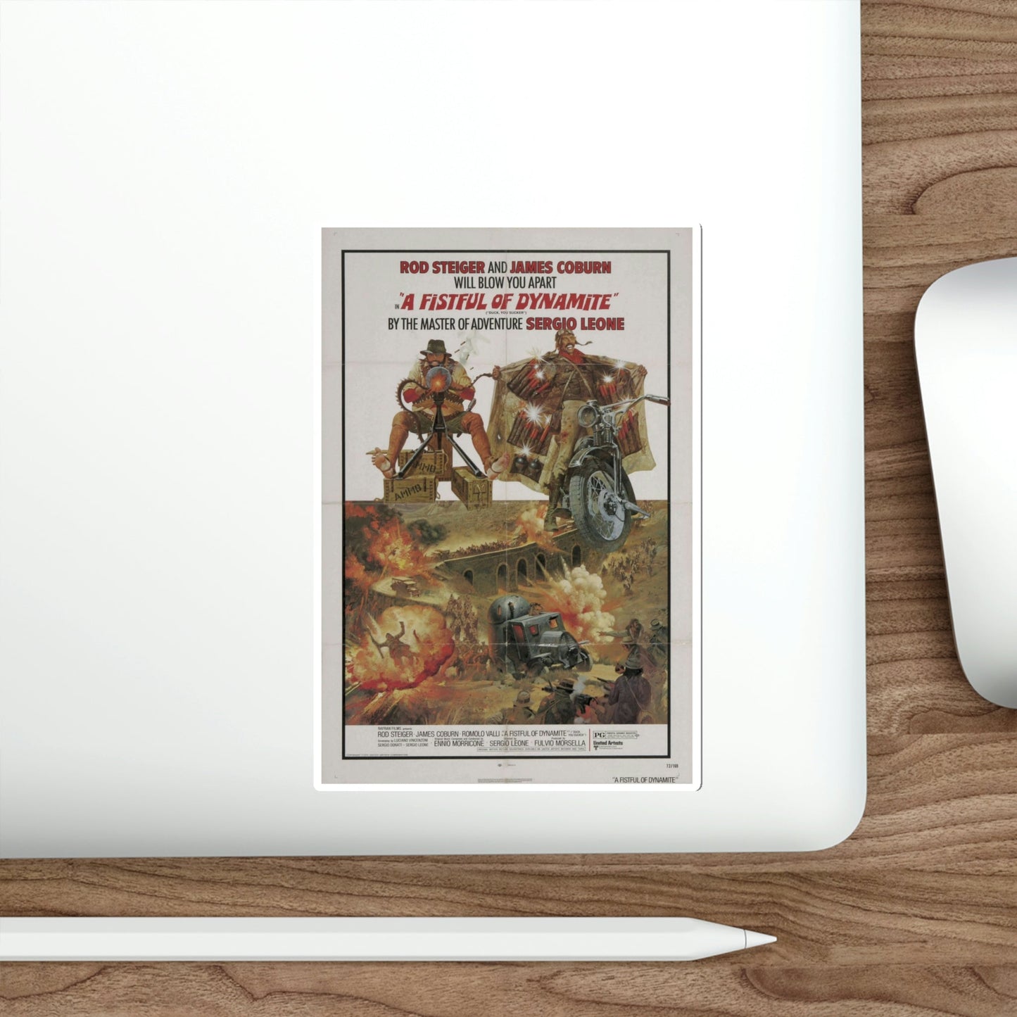 A Fistful of Dynamite aka Duck You Sucker 1972 Movie Poster STICKER Vinyl Die-Cut Decal-The Sticker Space