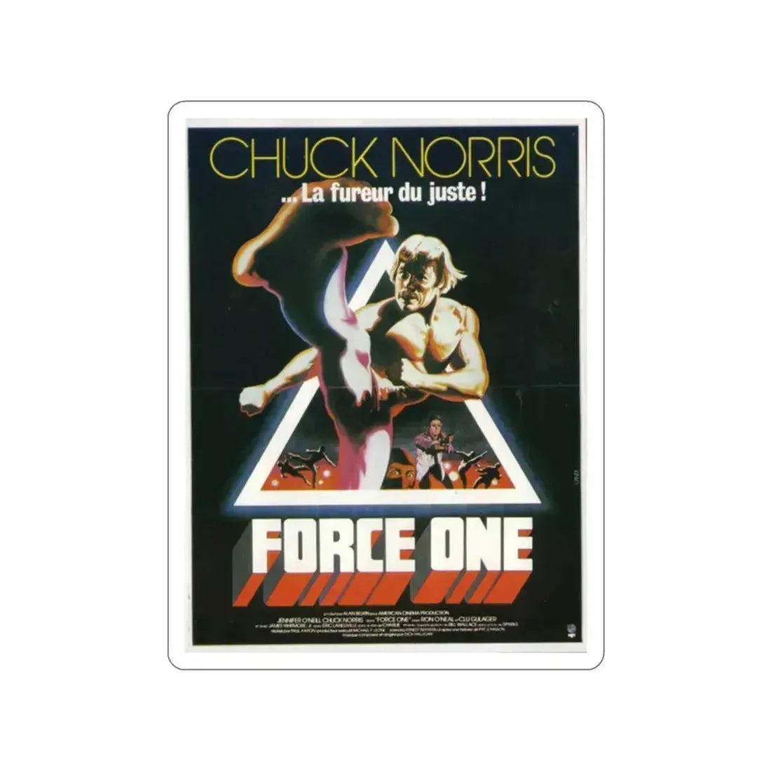A FORCE OF ONE (FRENCH) 1979 Movie Poster STICKER Vinyl Die-Cut Decal 2 Inch - The Sticker Space