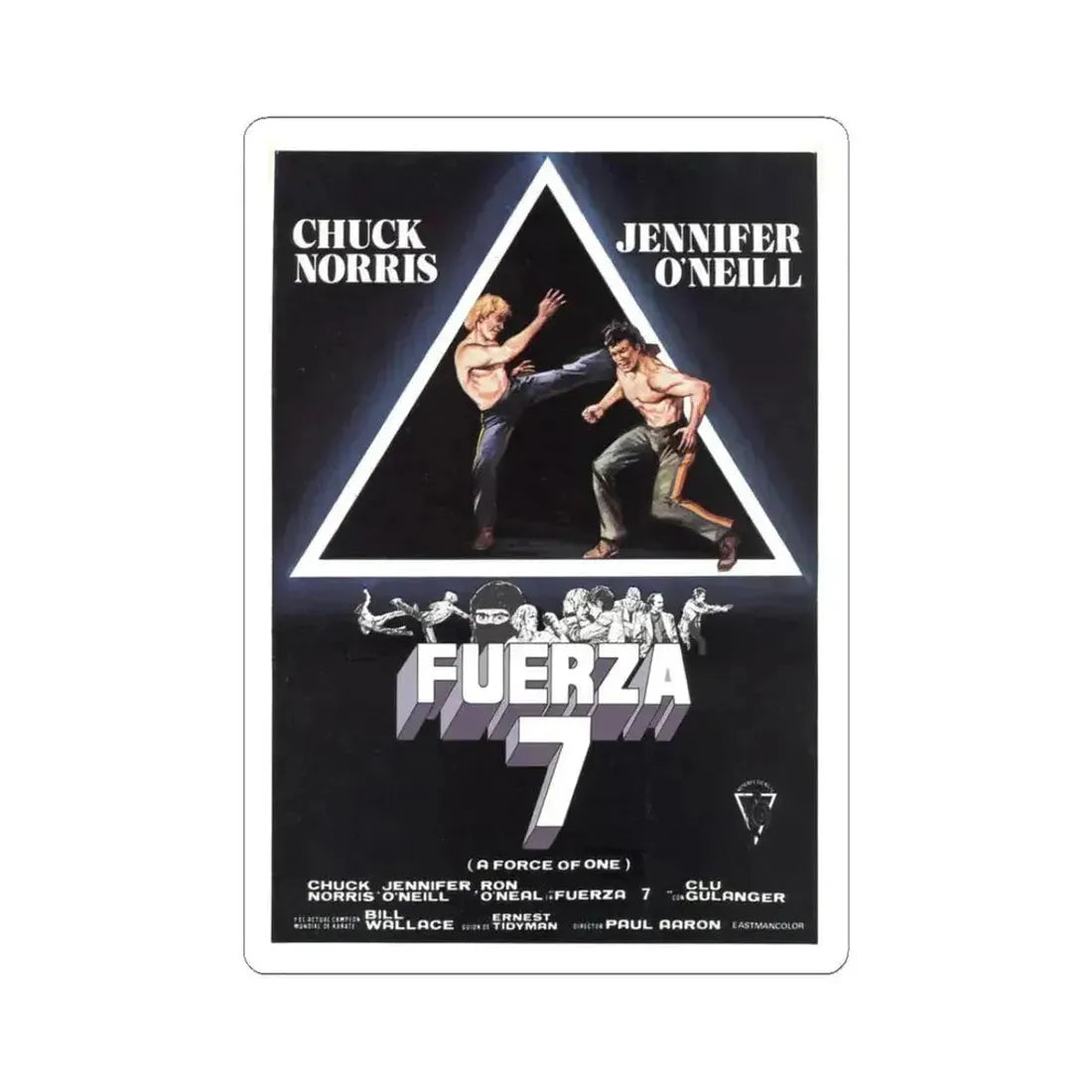 A FORCE OF ONE (ITALIAN) 1979 Movie Poster - STICKER Vinyl Kiss-Cut Decal 3 Inch White - The Sticker Space
