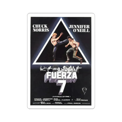 A FORCE OF ONE (ITALIAN) 1979 Movie Poster - STICKER Vinyl Kiss-Cut Decal 4 Inch White - The Sticker Space