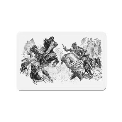 A France Forever (2), Blue Book Magazine, February 1941 (Magazine Illustration) Refrigerator Magnet 2 Inch - The Sticker Space