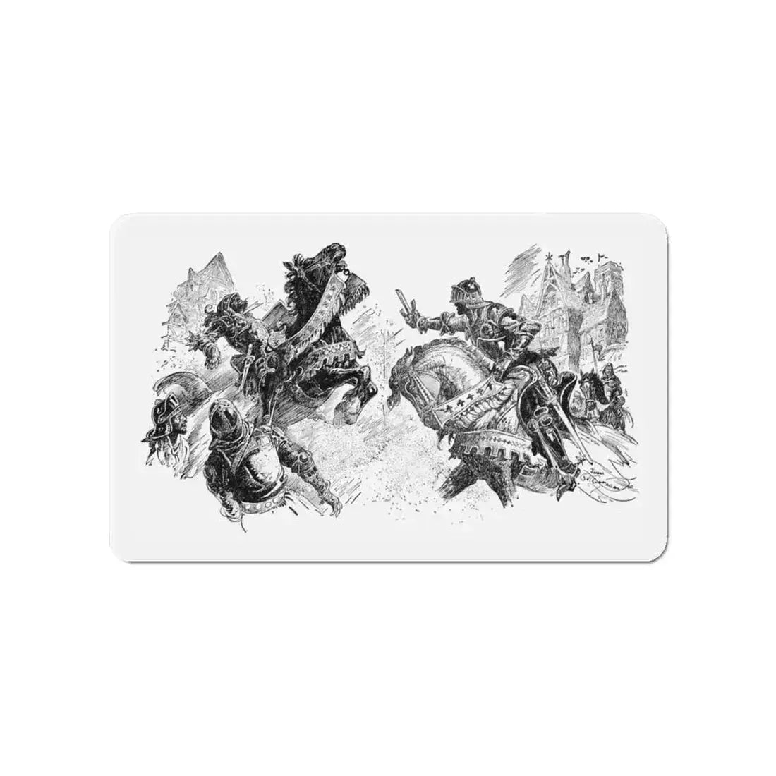 A France Forever (2), Blue Book Magazine, February 1941 (Magazine Illustration) Refrigerator Magnet 4 Inch - The Sticker Space