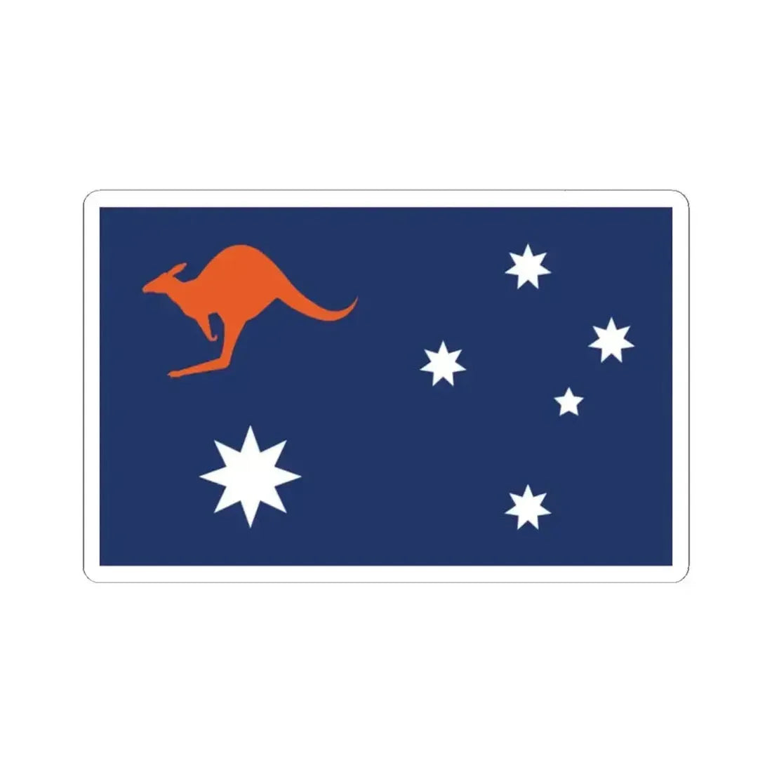 A. Fraser Hobdays Proposal 1980 Australian Flag Proposal (Australia) STICKER Vinyl Kiss-Cut Decal 2 Inch White - The Sticker Space