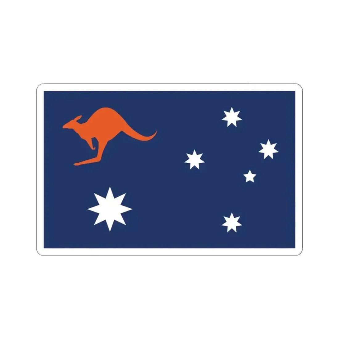 A. Fraser Hobdays Proposal 1980 Australian Flag Proposal (Australia) STICKER Vinyl Kiss-Cut Decal 4 Inch White - The Sticker Space