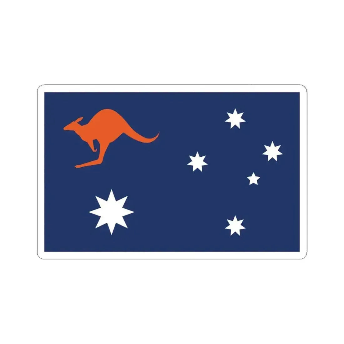 A. Fraser Hobdays Proposal 1980 Australian Flag Proposal (Australia) STICKER Vinyl Kiss-Cut Decal 6 Inch White - The Sticker Space