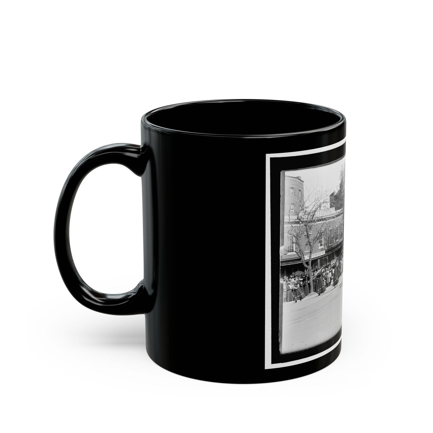 A Full Brass Band Composed Of Women, Heading One Of The Posts From The Dept. Of Pa. (U.S. Civil War) Black Coffee Mug