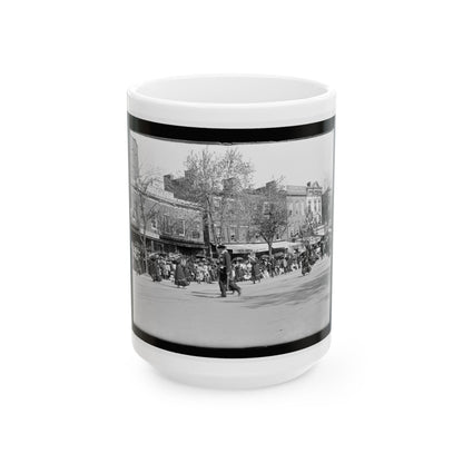 A Full Brass Band Composed Of Women, Heading One Of The Posts From The Dept. Of Pa. (U.S. Civil War) White Coffee Mug