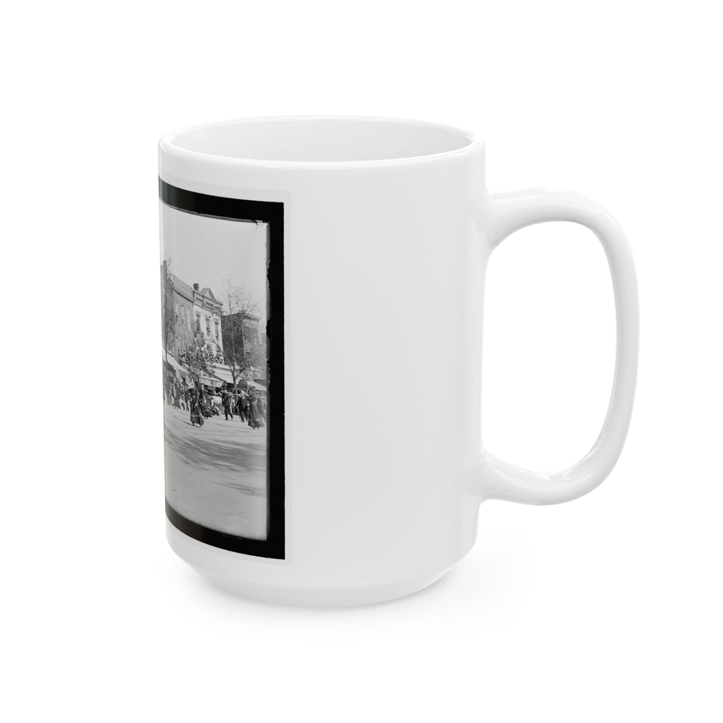 A Full Brass Band Composed Of Women, Heading One Of The Posts From The Dept. Of Pa. (U.S. Civil War) White Coffee Mug