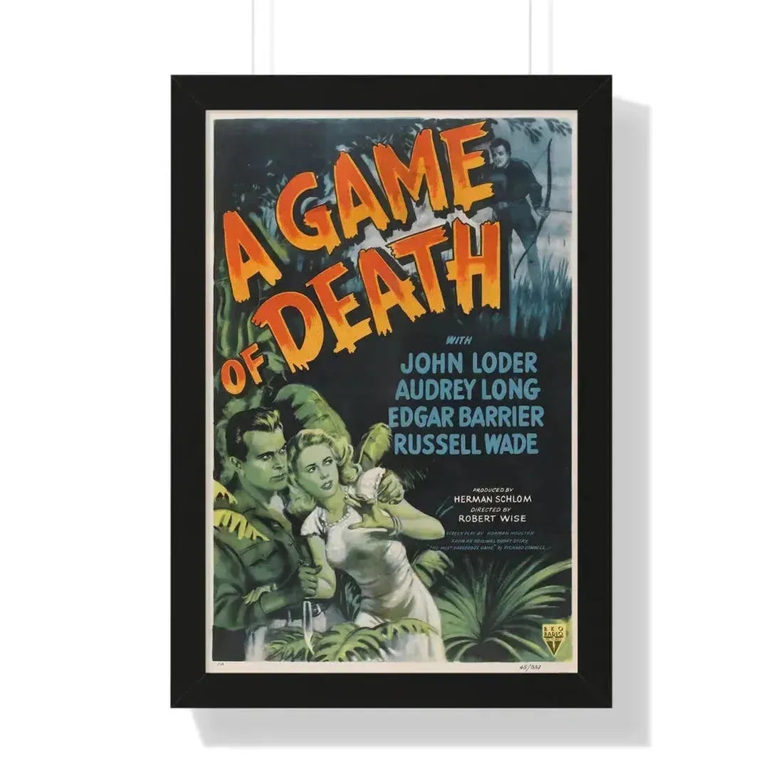 A GAME OF DEATH 1945 - Framed Movie Poster 16″ x 24″ Black - The Sticker Space