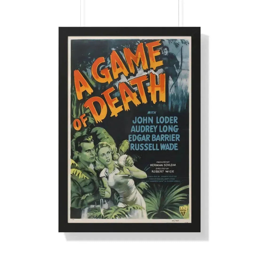 A GAME OF DEATH 1945 - Framed Movie Poster 20" x 30" Black - The Sticker Space