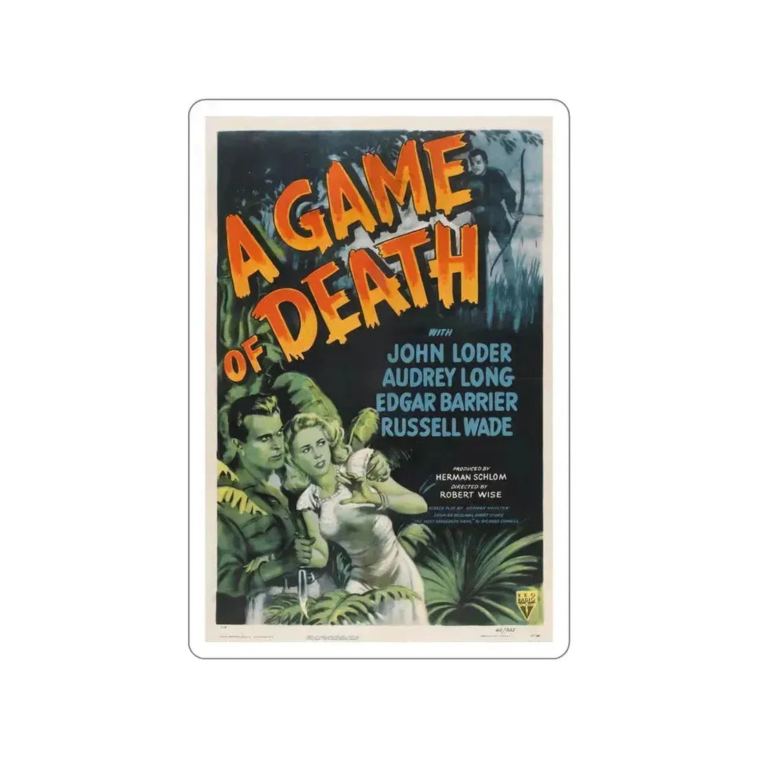 A GAME OF DEATH 1945 Movie Poster STICKER Vinyl Die-Cut Decal 5 Inch - The Sticker Space