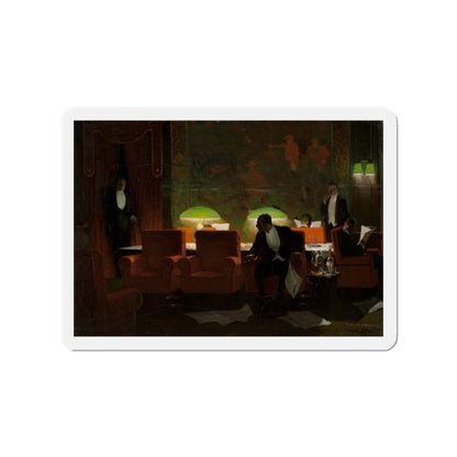 A Gentleman's Club, 1917 (Magazine Illustration) Refrigerator Magnet-2" x 2"-The Sticker Space