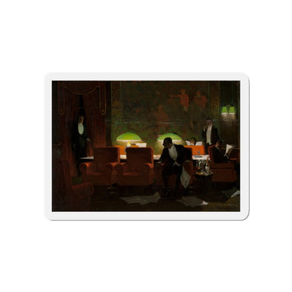 A Gentleman's Club, 1917 (Magazine Illustration) Refrigerator Magnet-3" x 3"-The Sticker Space