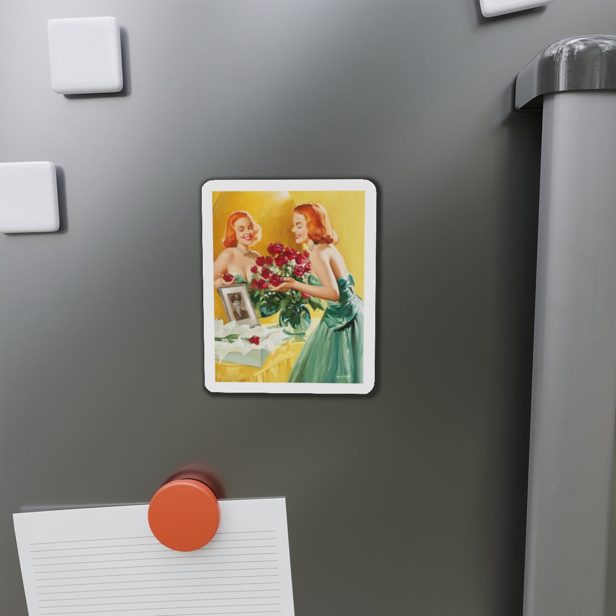 A Gift (Magazine Illustration) Refrigerator Magnet-The Sticker Space