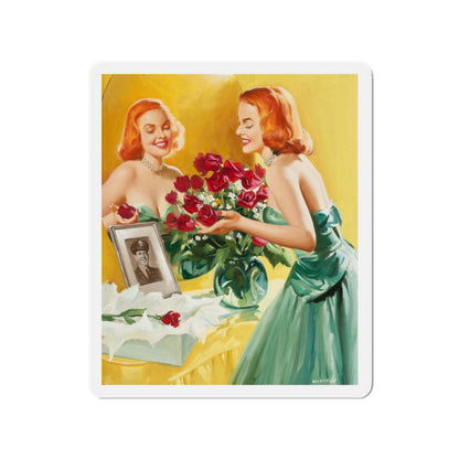 A Gift (Magazine Illustration) Refrigerator Magnet-2" x 2"-The Sticker Space