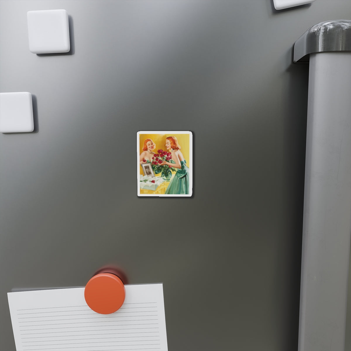 A Gift (Magazine Illustration) Refrigerator Magnet-The Sticker Space