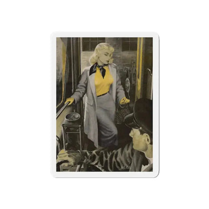 A Girl Like That, Argosy Magazine, August 1950 (Magazine Illustration) Refrigerator Magnet 6 Inch - The Sticker Space