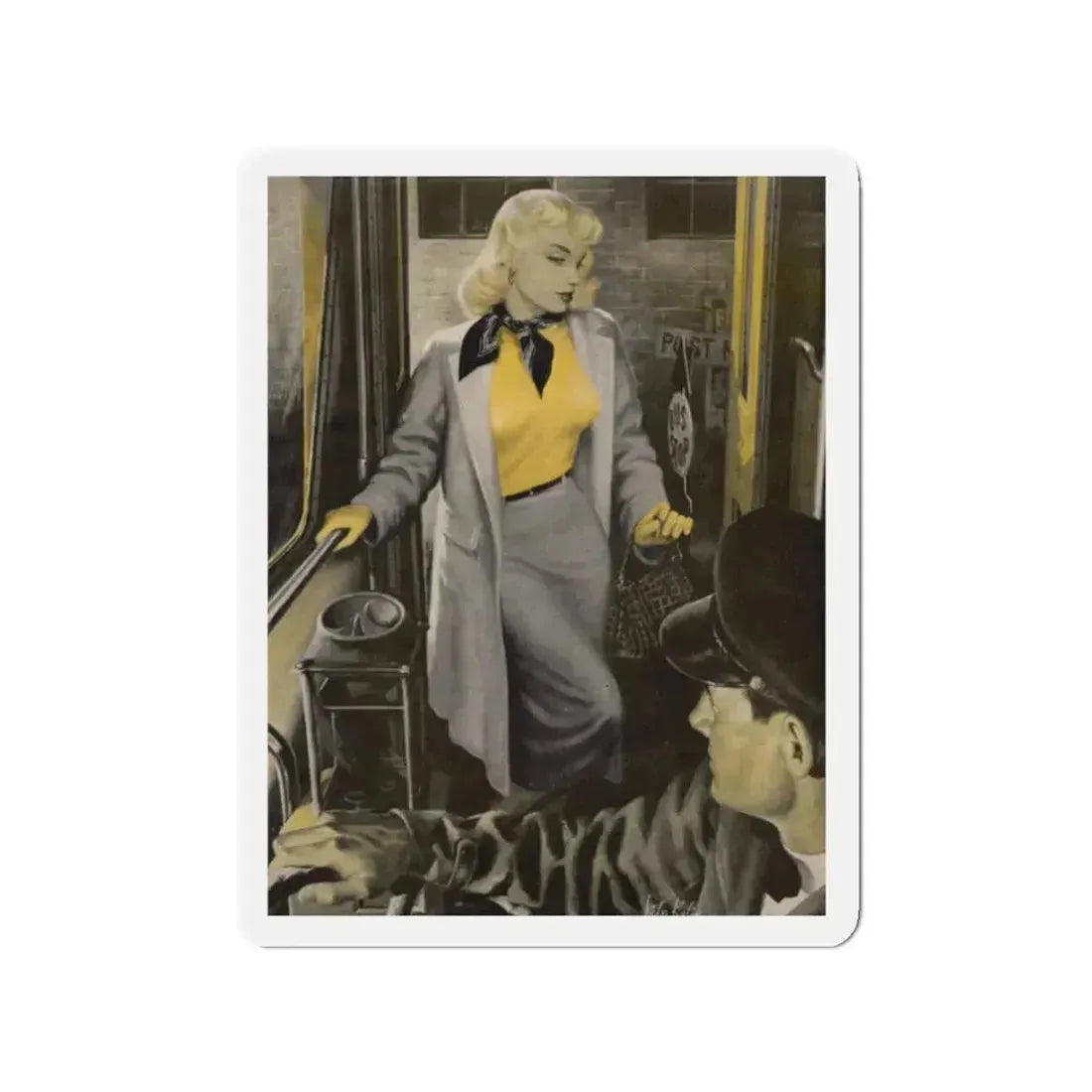 A Girl Like That, Argosy Magazine, August 1950 (Magazine Illustration) Refrigerator Magnet - The Sticker Space