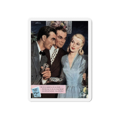 A Girl Named Joy (1), The American Magazine Illustration, April 1948 (Magazine Illustration) Refrigerator Magnet-5" x 5"-The Sticker Space