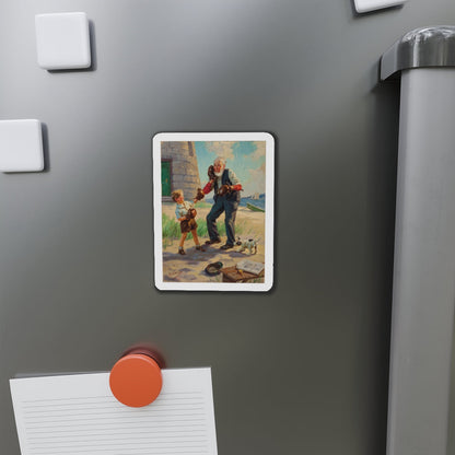 A Good Left Punch (Magazine Illustration) Refrigerator Magnet-The Sticker Space