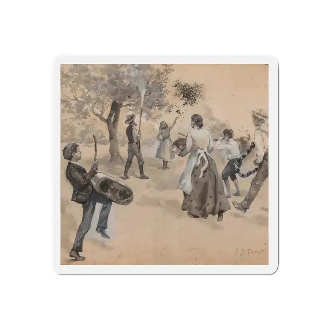 A Great Deal of Noise (Magazine Illustration) Refrigerator Magnet 4 Inch Die-Cut - The Sticker Space