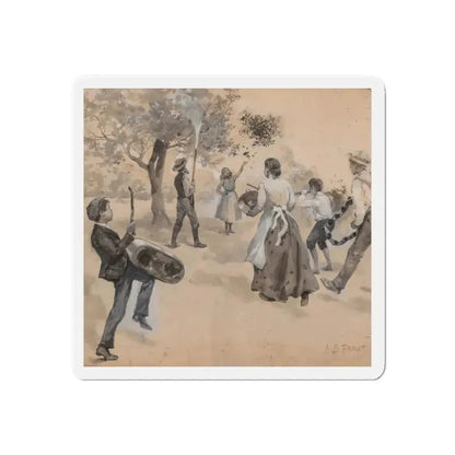 A Great Deal of Noise (Magazine Illustration) Refrigerator Magnet 4 Inch Die-Cut - The Sticker Space